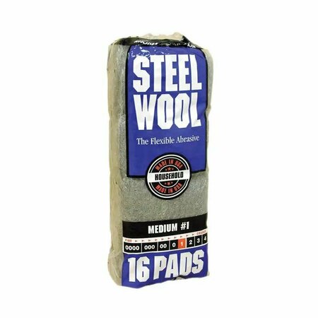 HOMAX #1 Rhodes American Steel Wool Pad Medium, PK 16 106604-06